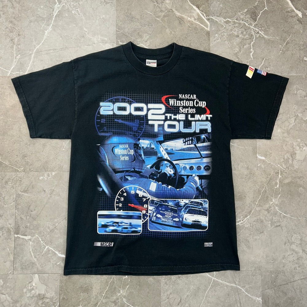 Vintage Nascar Winston Cup Tour Graphic Tee Mens Large Racing Shirt Short Sleeve